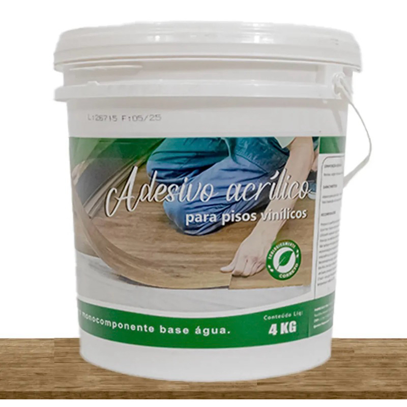 Cola Pisos Vinílicos Adesivo Balde 4kg Hd Flex Cor - Branco Branco