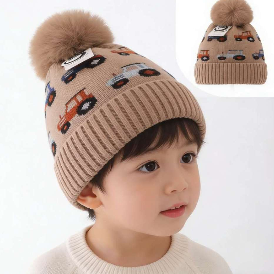 Gorro Touca Longo Infantil Menino Menina Tricotado Quente Fashion Carro em Oferta na Shopee