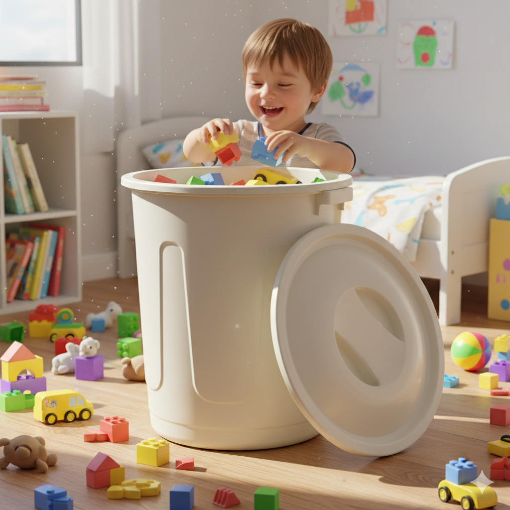 Cesto 60L Organizador Brinquedo Quarto Infantil Pelúcia Criança Escola Carrinho Boneca Stitch Creche em Oferta na Shopee