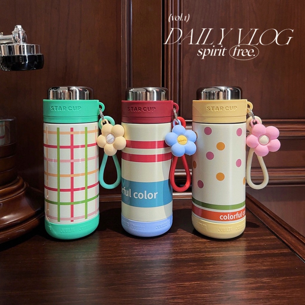 Garrafa Térmica Inox 500ml com Alça – Moderna e Prática（4145） em Oferta na Shopee