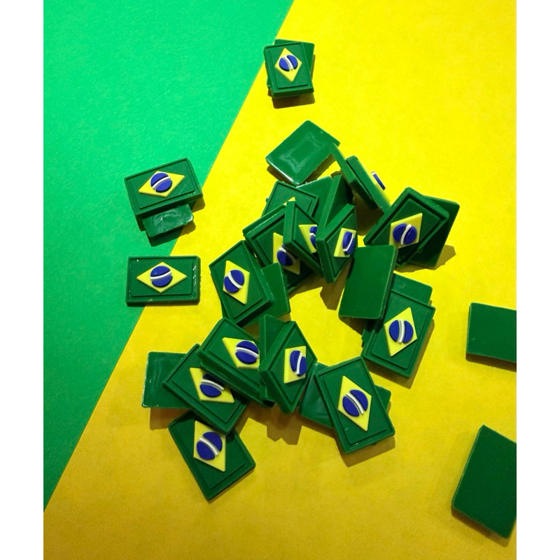 Aplique emborrachado bandeira do Brasil 16x11mm