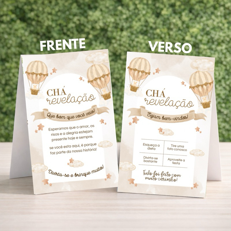 Kit 10 a 30 Plaquinhas de Agradecimento - Centro de Mesa Chá Revelação em Oferta na Shopee