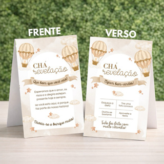 Kit 10 a 30 Plaquinhas de Agradecimento - Centro de Mesa Chá Revelação em Oferta na Shopee