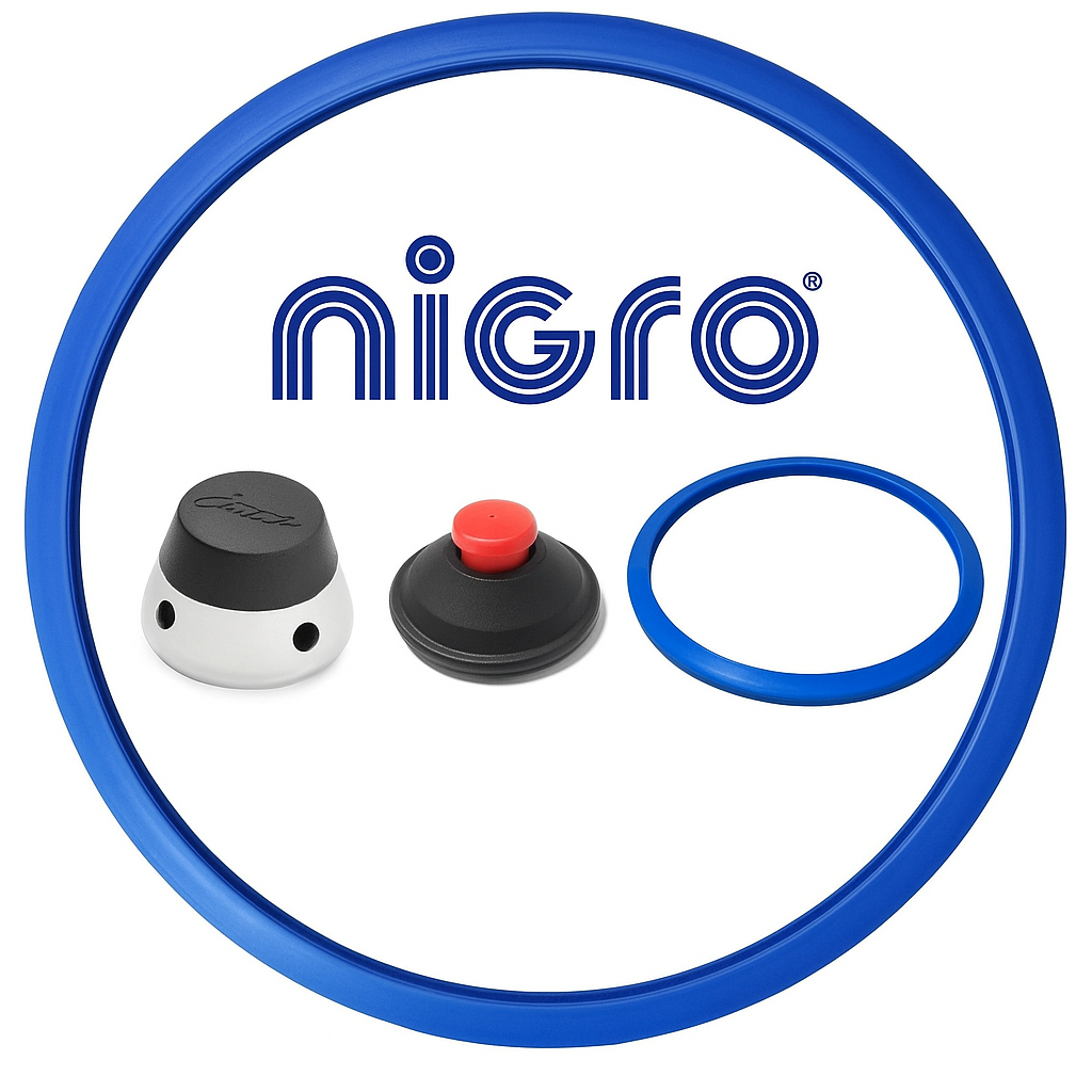 Kit Borracha Panela Pressão Eterna Nigro + Válvula + Pino Capacidade 3/4,5/6/8 Litros em Oferta na Shopee