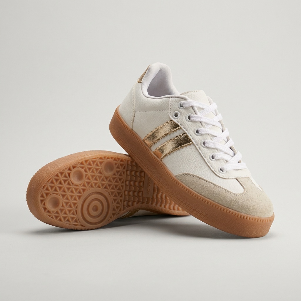 Tênis Feminino Samba Sapato Casual Cadarço Listra Confortável Macio Sola Alta Social Antiderrapante