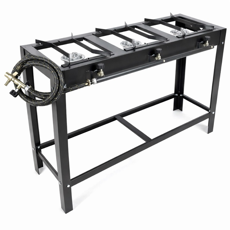 FOGÃO SUPER CHAMAS 3 BOCAS ALTA PRESSÃO INDUSTRIAL PORTÁTIL