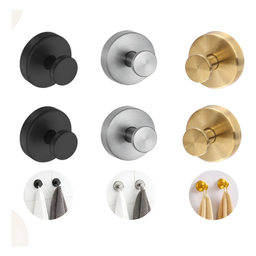 Gancho Multiuso Inox Redondo Ventosa Suporte Banheiro