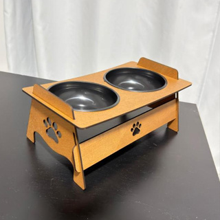 comedouro bebedouro pets cachorro gato elevado mdf reforçado em Oferta na Shopee