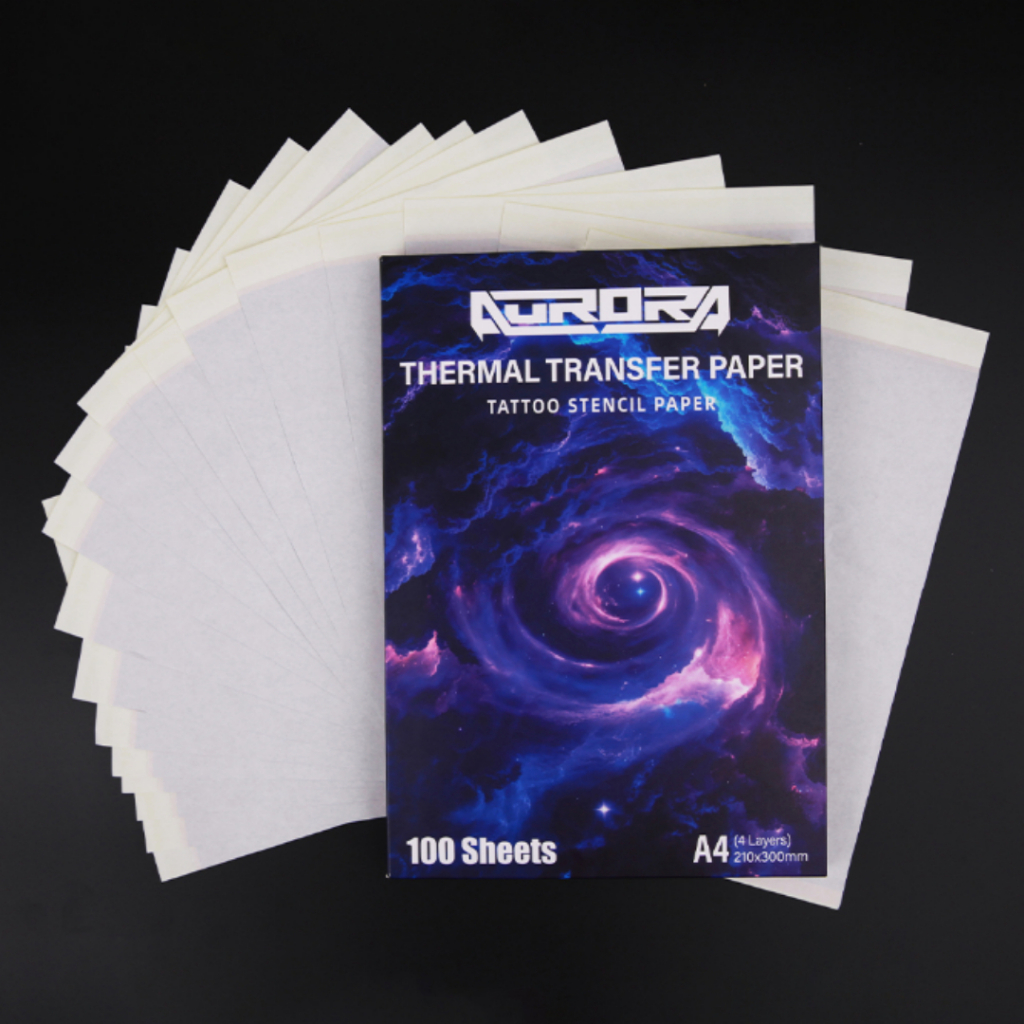 Papel Térmico Aurora para Decalque de Tatuagem 100 Unidades