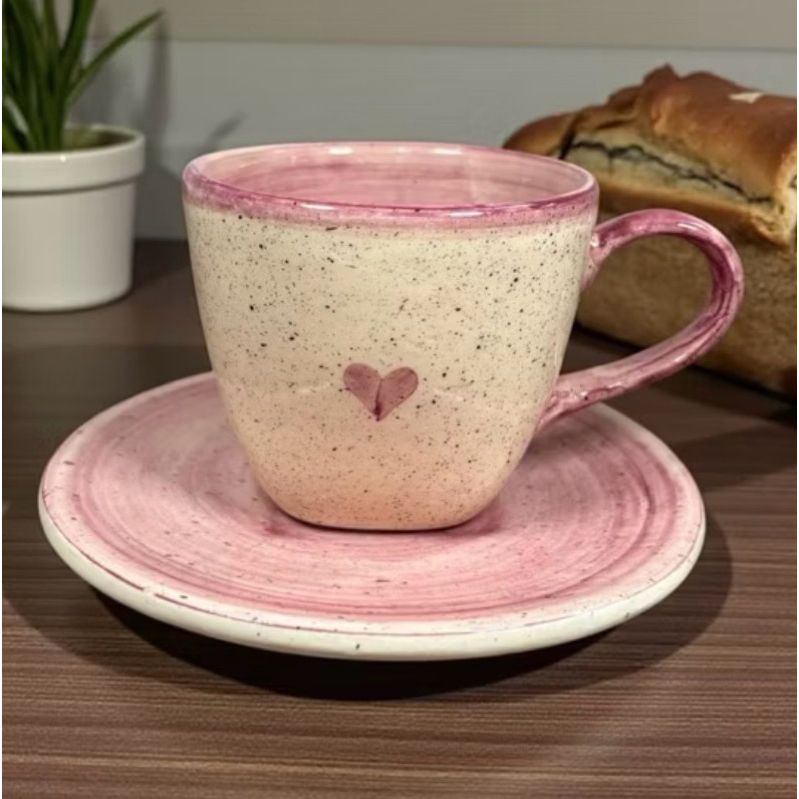 Xícara De Chá Café  de Cerâmica Feito a Mão