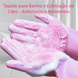Multiuso Luvas de Silicone - Para Gatos e Cães, Remover Pelos e Lavar Louça