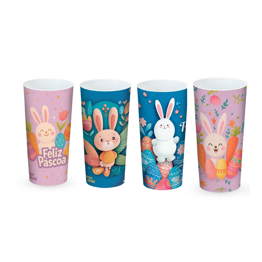 Kit 12 Copos Decorados Pascoa 350ml Lembrancinha Mesa Infantil Presentes em Oferta na Shopee