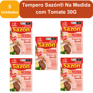 Kit 5 Unidades Tempero Sazón® Na Medida com Tomate 30G em Oferta na Shopee
