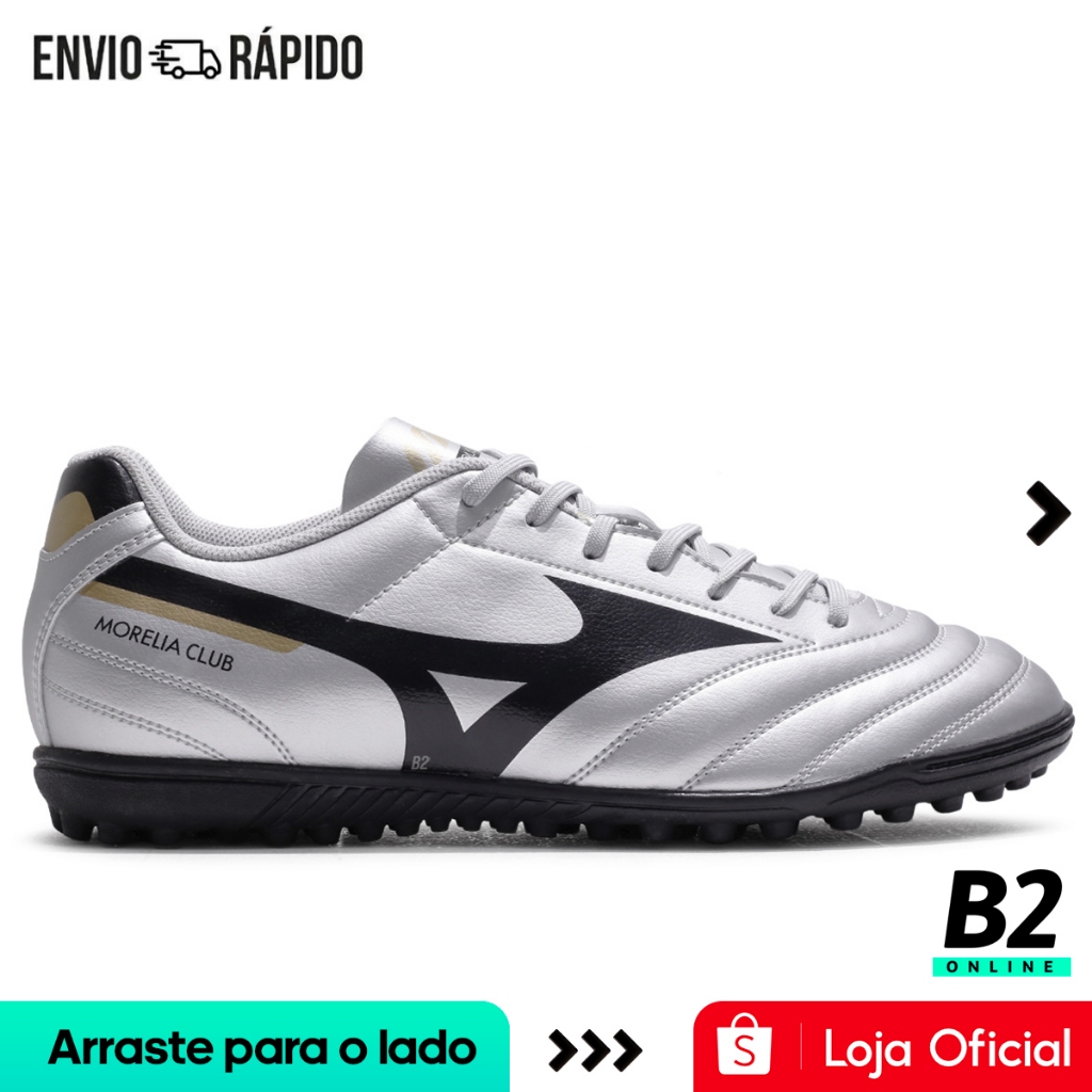 Chuteira Society Mizuno Morelia Club As Masculina Original com Nota Fiscal e Garantia em Oferta na Shopee