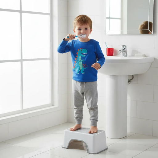 Banquinho Degrau Infantil Banheiro com Alfabeto Decorativo Sistema Antiqueda em Oferta na Shopee