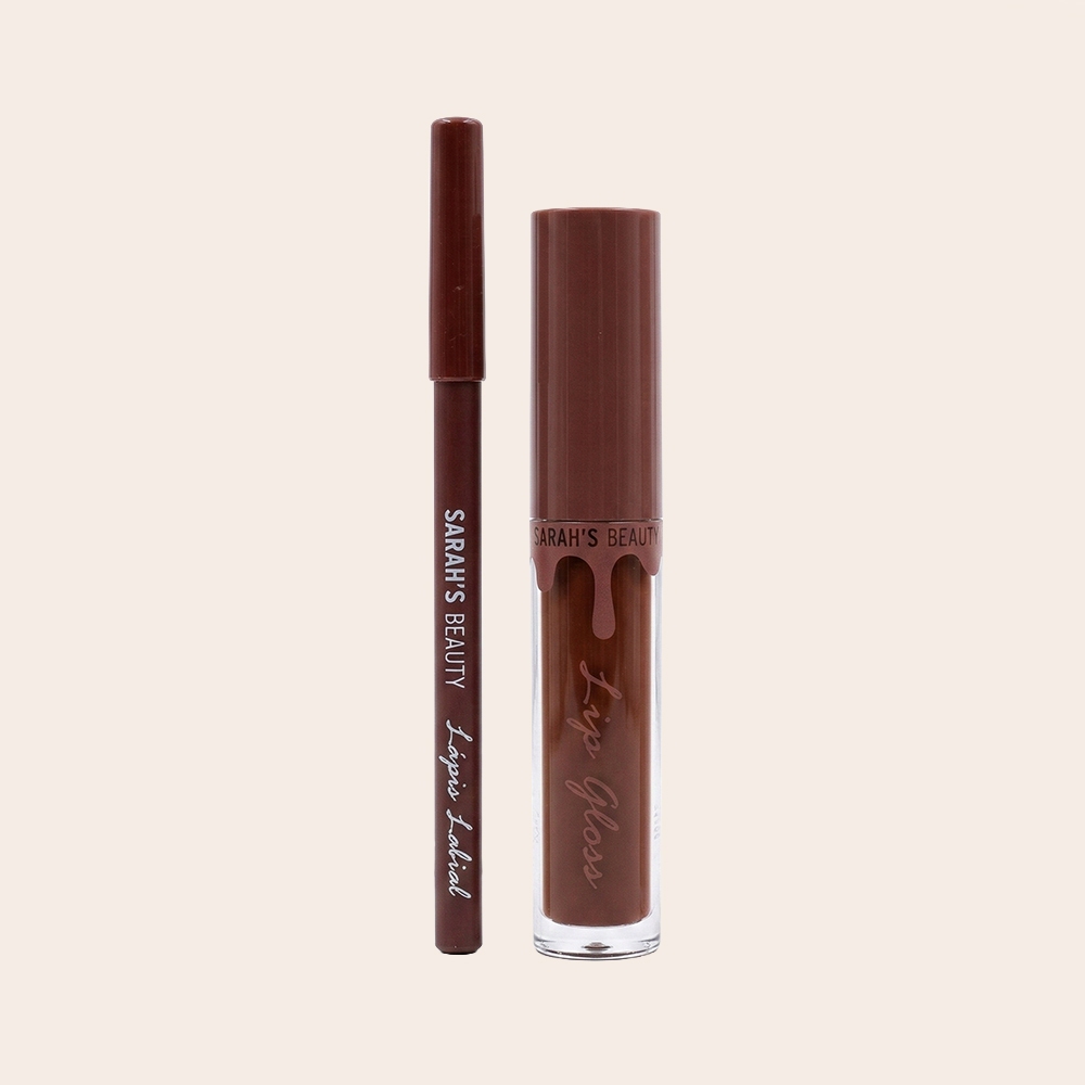 Kit Lápis Labial + Gloss Chocolate Sarah's Beauty