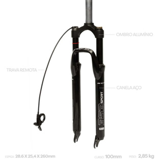 Suspensão Gta 353 Sport C/ Trava No Guidão Preto 100mm em Oferta na Shopee