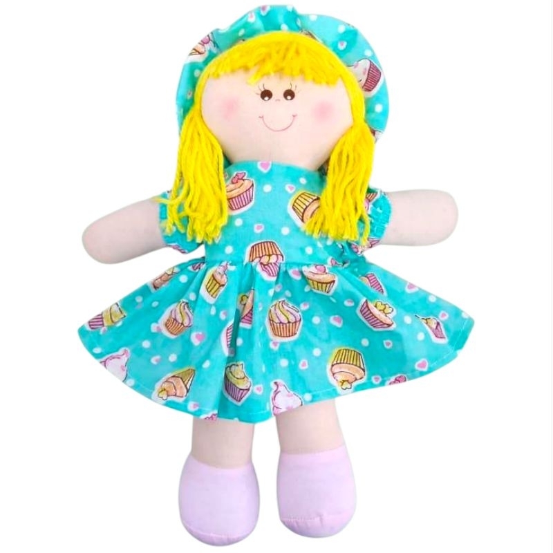 Boneca Docinho 30cm.Cabelo Loiro Com Cheirinho Doce.