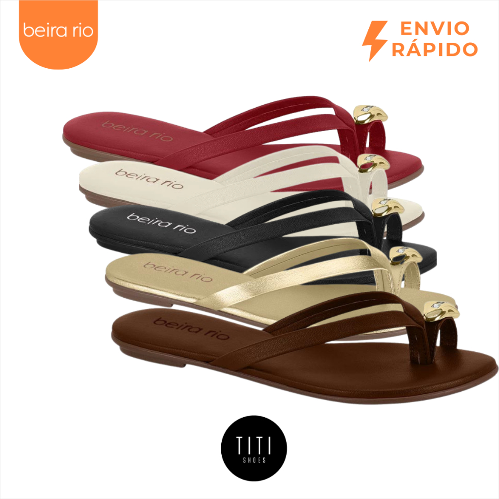 Rasteira Beira Rio Feminina De Dedo Confortavel Macia Casual Dia a Dia Leve Original em Oferta na Shopee