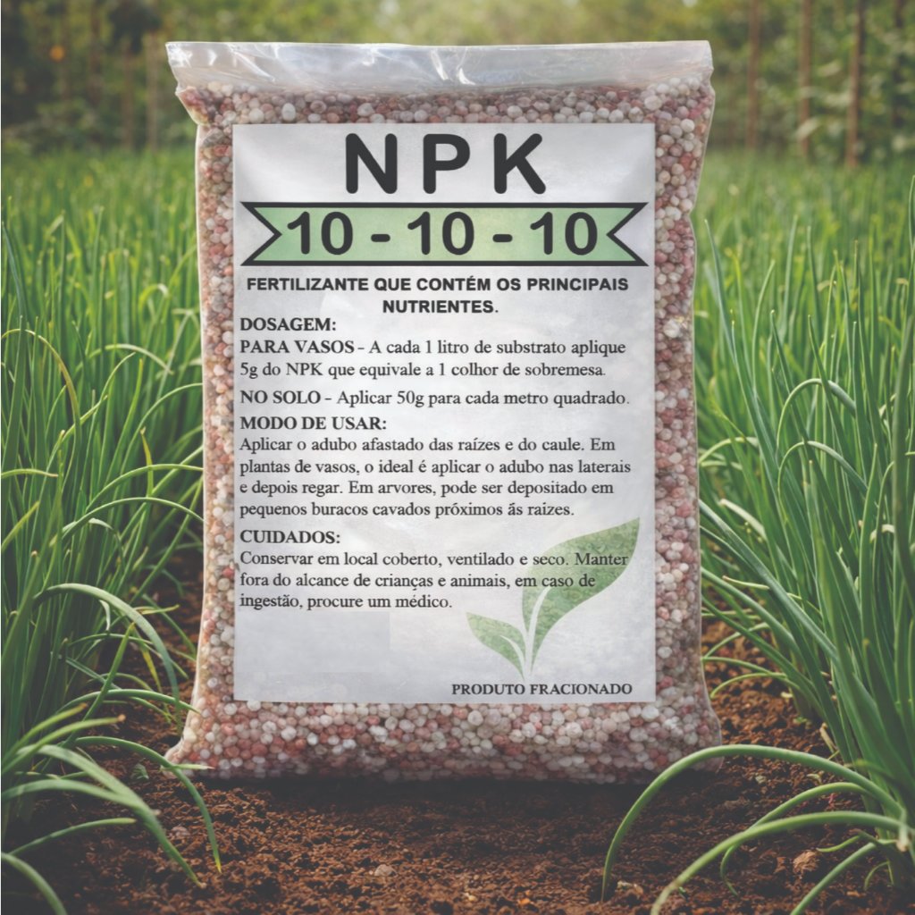 1 KG Adubo Fertilizante NPK 10-10-10 - Fertilizante Completo para Plantas, Hortas, Frutíferas e Gramados
