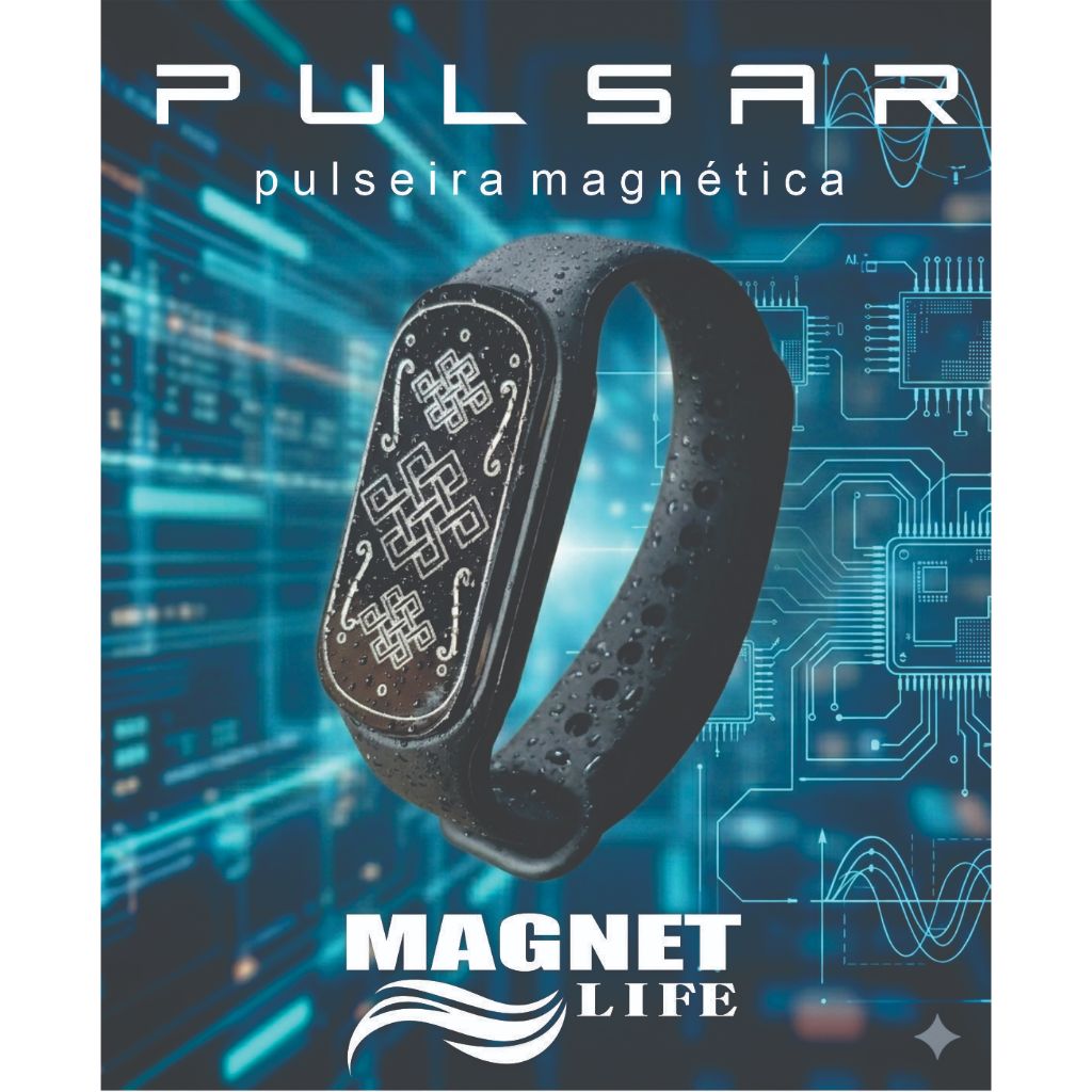 Pulseira Magnética do equilibrio MAGNETLIFE  com imãs de neodimio 3500 e infravermelho longo grounding energia magnética em Oferta na Shopee