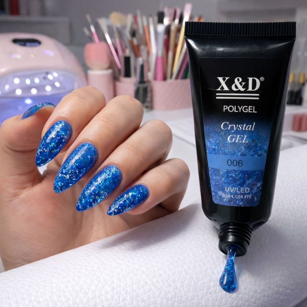 Polygel com glitter mold F1 Nail designer 8 cores