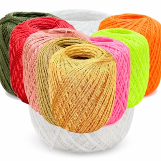 Fio Dourado Linha Premium Dourada com Brilho Extra para Crochê Lançamento Barbantes do Brasil em Oferta na Shopee