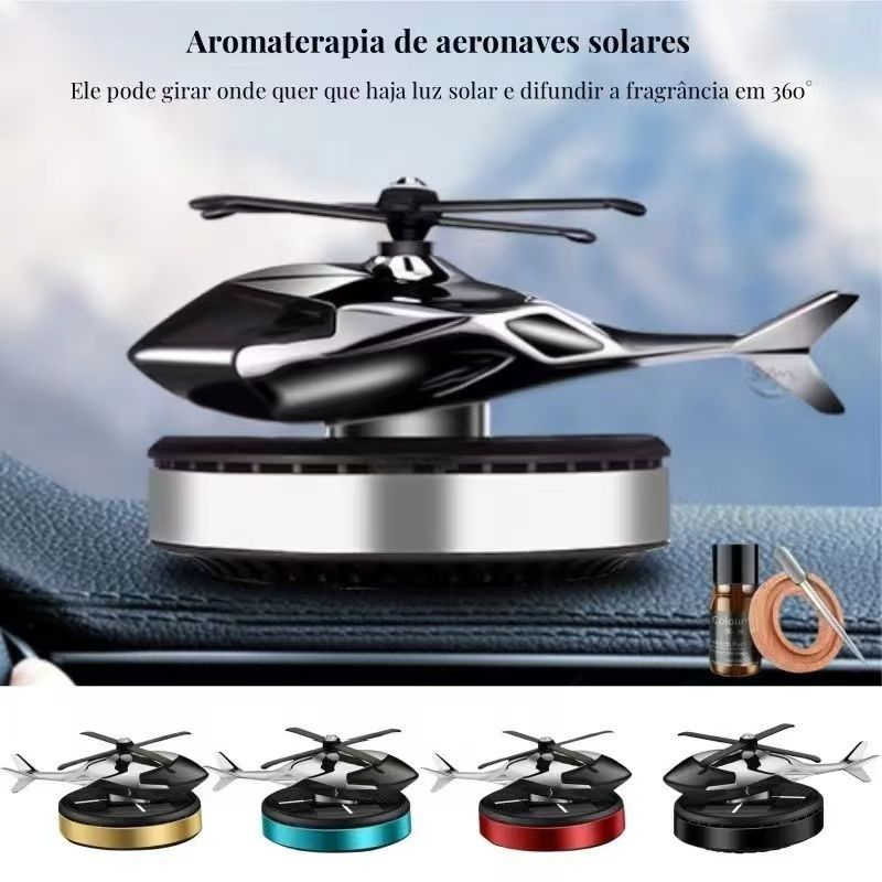Aromatizador Solar para Carro Helicóptero | Difusor de Perfume Automotivo em Oferta na Shopee