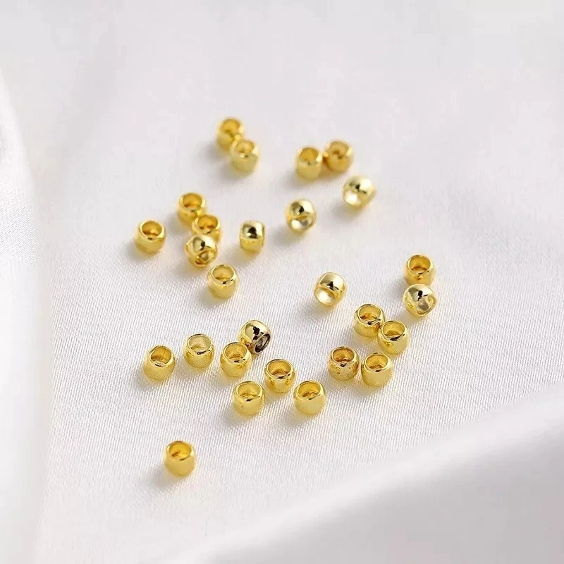 100-500 Pcs Misangas Terminal Fix Ball Metal Dourado/prata 2.5mm