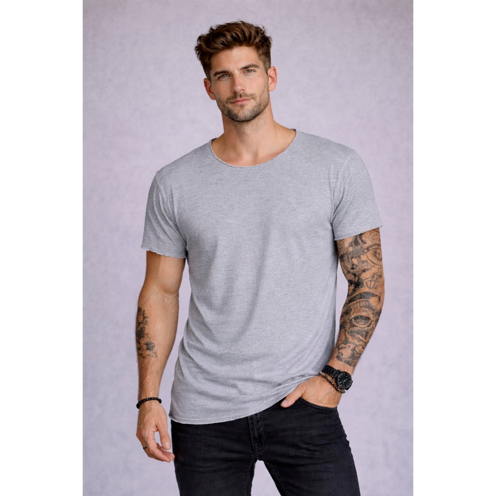 Camiseta básica Corvuz 100% corte a fio