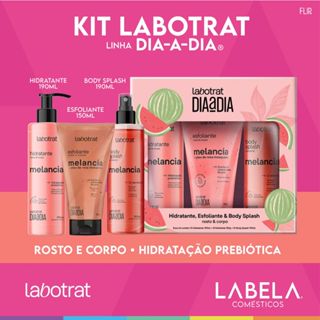 Kit Labotrat dia a dia Hidratante + Esfoliante + Body Splash – Sabores Pistache Hibisco Cereja Pitaya Melancia em Oferta na Shopee