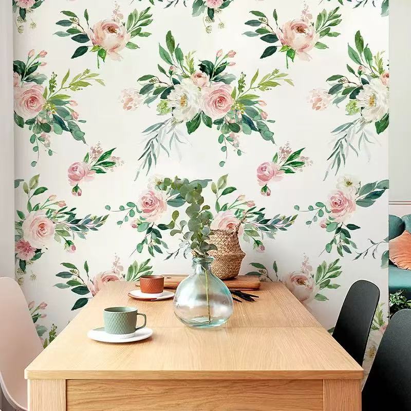 Papel de Parede Rosas Amarelas 5 METROS x 45CM Adesivo Autocolante Lavável para Sala Quarto Cozinha Banheiro
