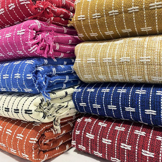 Manta Para Sofá Luxuosa Listrada 180x240 Decoração Artesanal em Oferta na Shopee