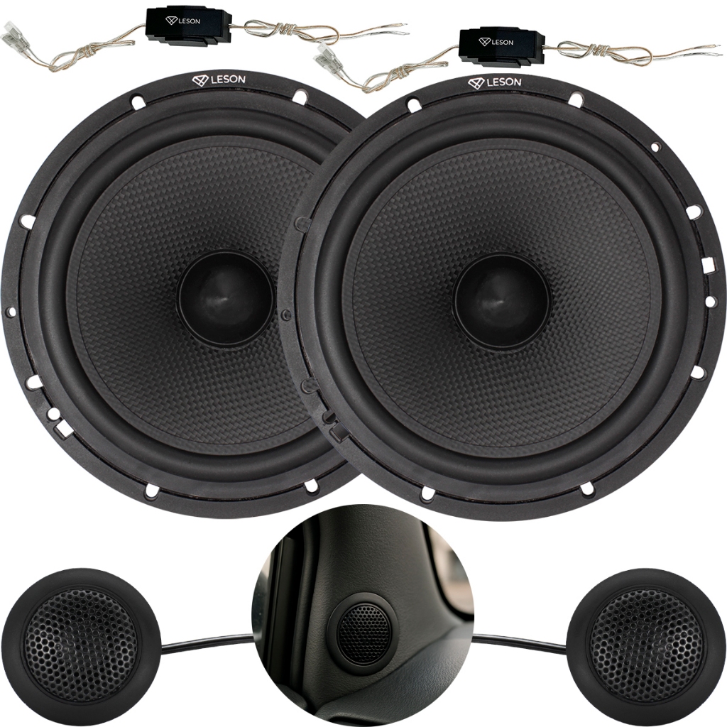 Kit 2 Vias 6" 160W RMS Tweeter e Crossover Som Automotivo Leson Diamond LD165.3 4 Ohms em Oferta na Shopee