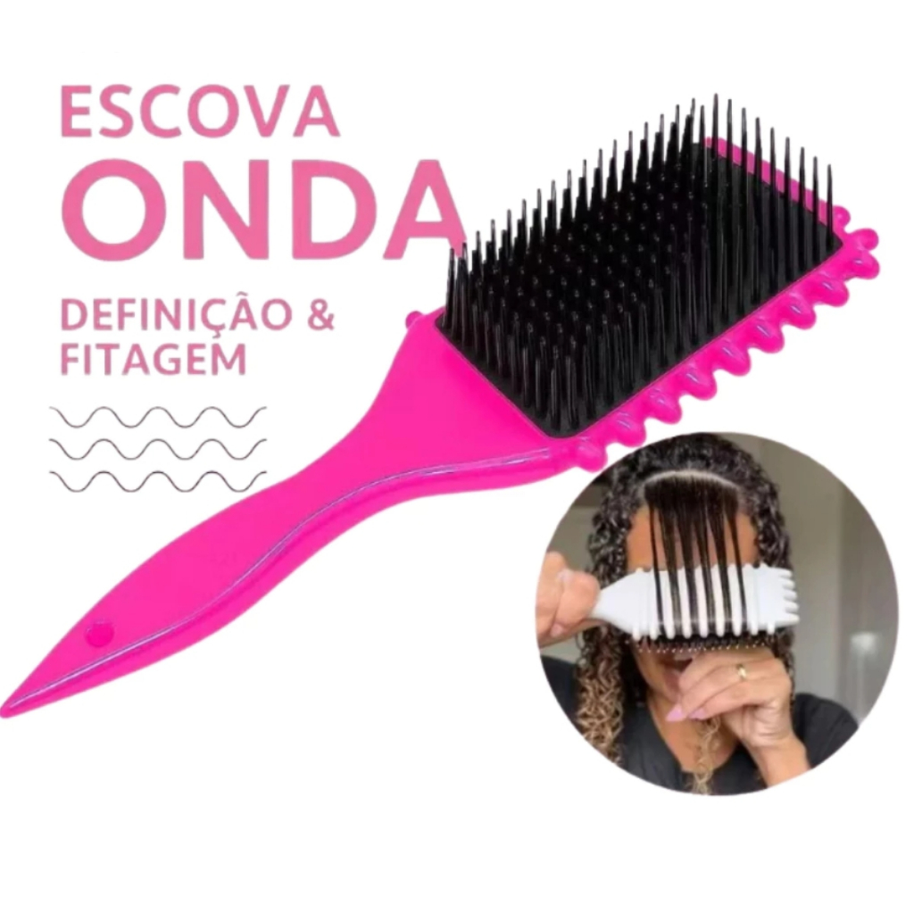 Escova Cabelo Cachos  Onda Finalizadora Beauty Flash Definição e Finalização Cabelo Cacheado Crespo