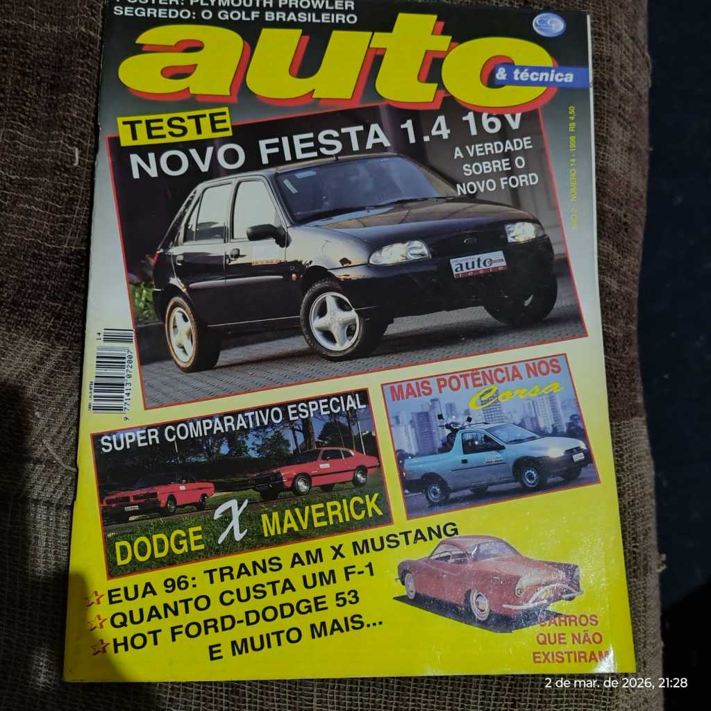 Revista Auto & técnica. Especial Fiesta 1.4 Ano 1996