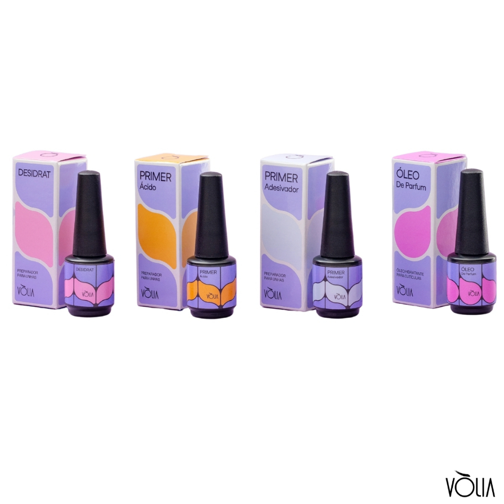 Vólia Finalizadores & Preparadores Prep Top Coat Clear Selante  Adesivador Àcido Desidrat