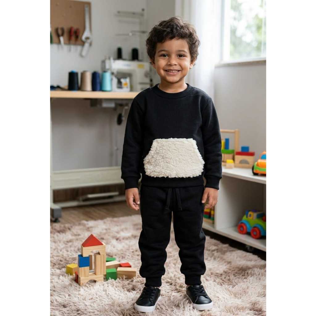 conjunto infantil e juvenil Verão Conjunto de Moletom Casaco Conjunto de Frio menino 1 ao 16 Conjunto Calça e Blusa