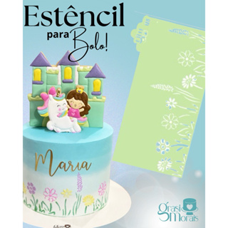 Estencil para bolo Jardim- Grasi Morais em Oferta na Shopee