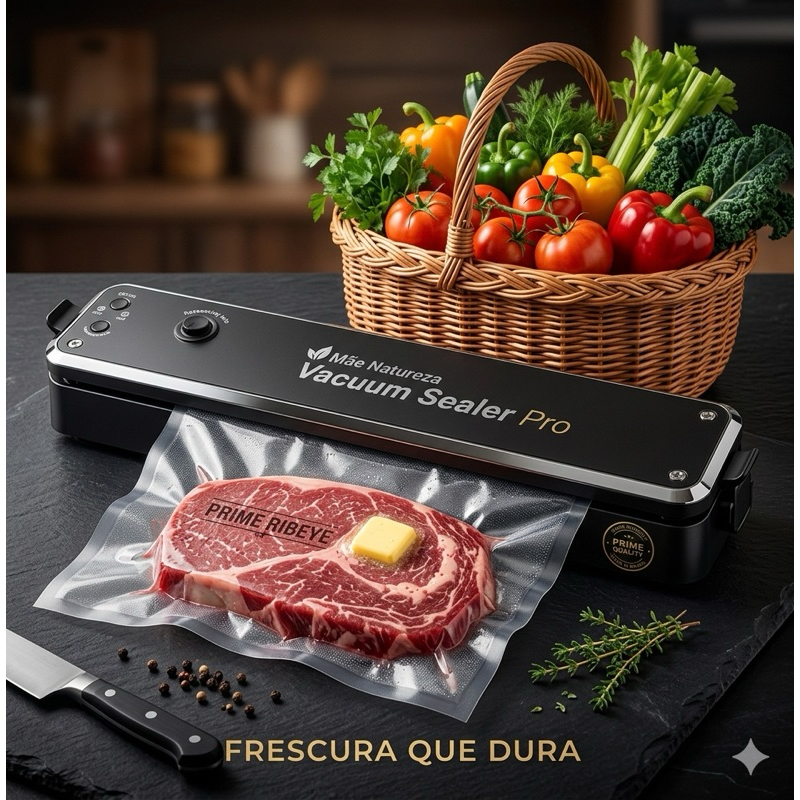 Seladora a Vácuo Portátil para Alimentos Máquina Seladora Embaladora a Vácuo Cozinha Doméstica Conserva Comida