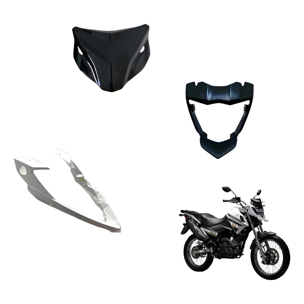 Bico Carenagem Farol Crosser 150 Branca 2018 a 2022 + Carcaça Farol + Capa Painel