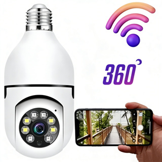 Câmera Segurança Prova D'água Infravermelho Lâmpada Externa 360 Sem Fio Wifi 2.4G G4 em Oferta na Shopee