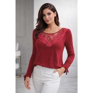 Blusa Feminina Manga Longa de Malha Elegante Casual Inverno Moda Feminina Blusa Inverno Feminina