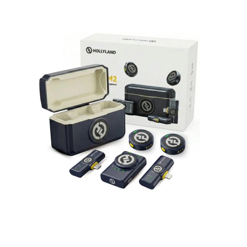 Microfone Lapela Bluetooth sem fio Hollyland Lark M2 Versão Lighting USB-C  Combo Duo em Oferta na Shopee