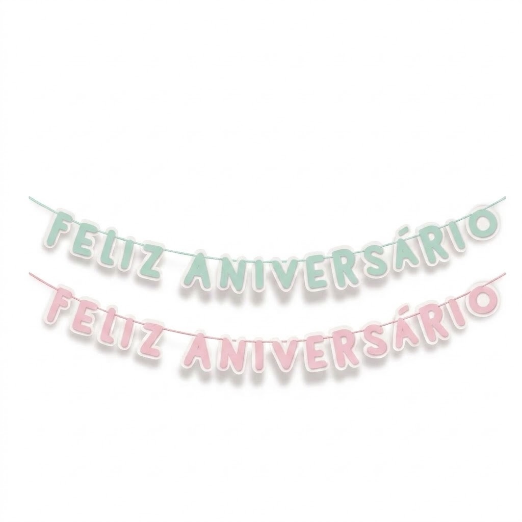 Faixa Decorativa Feliz Aniversário Happy Moments Cromus Festas