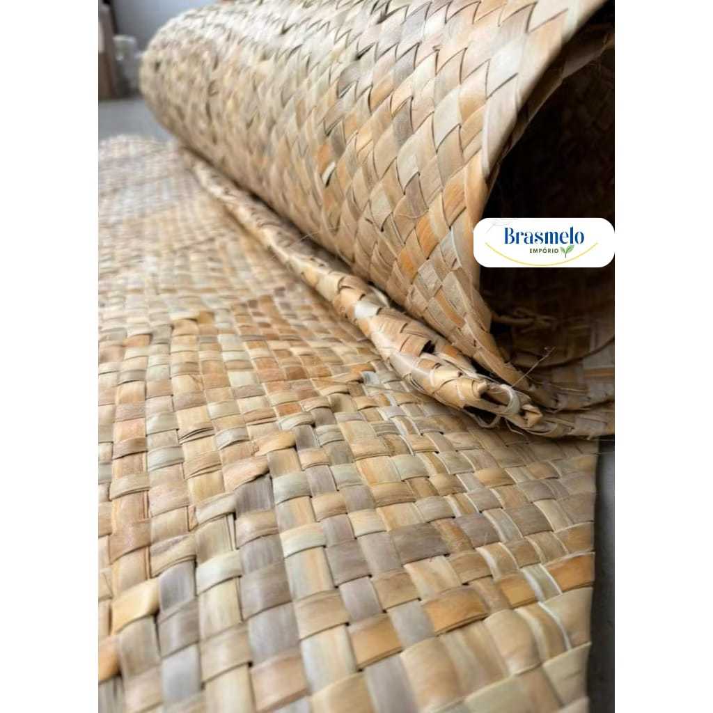 Esteira de Palha Trançada Artesanal Aprox. 190x70cm Natural Praia Camping Decoração Versátil em Oferta na Shopee