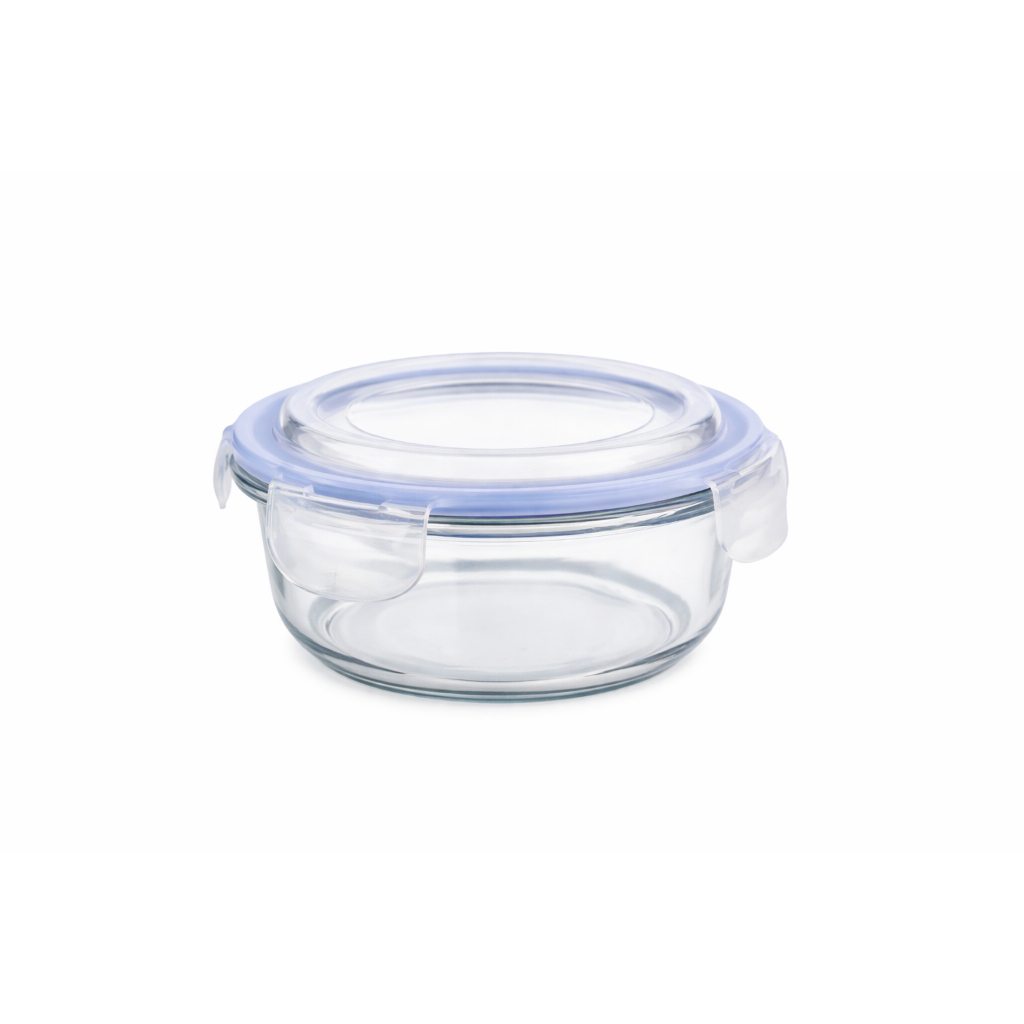 Pote Hermético Vidro 400ml Redondo com Trava | Antivazamento | Vai ao Micro-ondas e Freezer em Oferta na Shopee