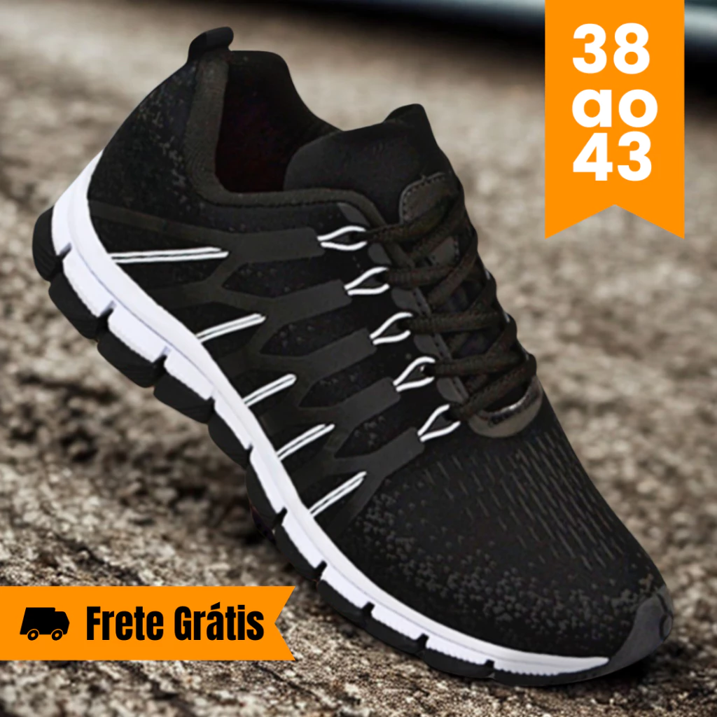 Tênis Esportivo Masculino Solado Flexível e Ajuste Sapato Perfeito para Exercícios Envio Imediato — imagem 1