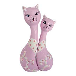 Estátua de Decoração - Casal de Gatos em CERAMICA CORAÇÃO ROMANTICO AMOR em Oferta na Shopee