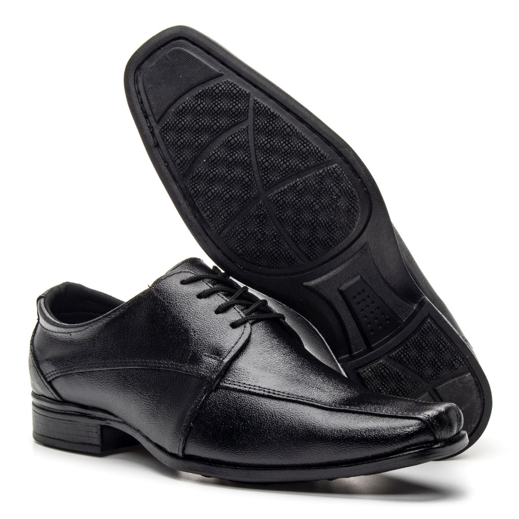 Sapato Masculino Social Preto Confortável Elegante Oxford Casual Dia A Dia Premium